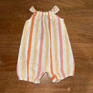 PL Baby Striped Romper 12M Orange Yellow Pink Summer Baby Outfit